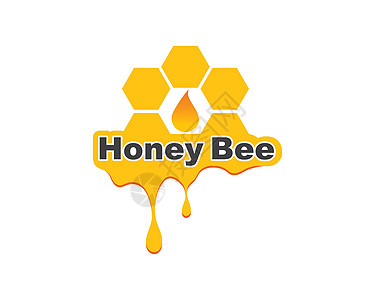 蜂蜜蜜蜂徽标模板矢量图标它制作图案味道昆虫食物蜂巢动物群生物收藏插图标识六边形图片