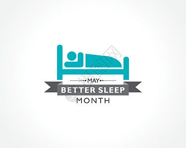 每年 5 月举办的更好睡眠月世界国家枕头帮助卡片疾病海报国际全球医疗图片