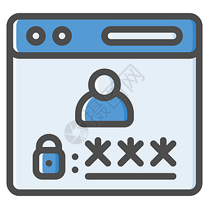登录图标设计轮廓颜色样式帐户插图按钮隐私界面安全成员互联网密码社会图片