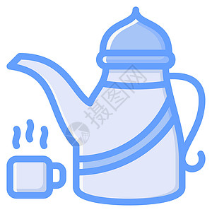 茶壶图标设计蓝色万科图片