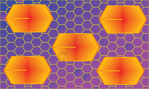 蜂蜜网与大六边形蜂蜜网的抽象设计装饰品多边形墙纸作品食物马赛克艺术材料橙子打印图片