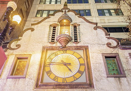 芝加哥Randolph街的老钟图片
