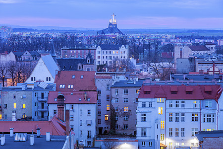 斯维德尼察波兰教会地标蓝色建筑女王教堂景观市中心城市天空旅行图片