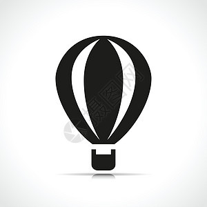 矢量热气球 ico气球娱乐黑色航班自由冒险空气旅行运输背景图片