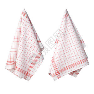 两条厨房毛巾烹饪材料纺织品茶巾棉布卫生红色房子亚麻条纹图片