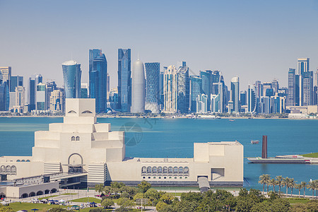 多哈全景博物馆晴天城市街道建筑天空建筑学景观日落天际图片