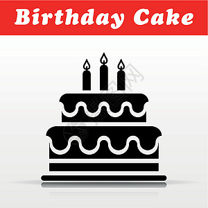 生日蛋糕矢量图标设计背景图片