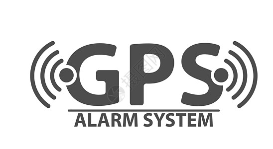 带有 GPS signa 铭文报警系统的信息板手绘定位注意力信号警报全球草图空白创造力预防图片