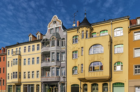 德国韦马尔街上天空旅游旅行城市房子建筑建筑学文化景观历史图片