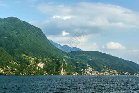 瑞士卢加诺湖爬坡风景旅游假期旅行天空绿色图片