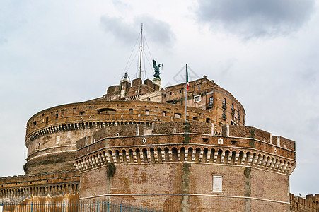 Castel SantAngelo 意大利罗马堡垒雕像雕塑建筑学旅游城市建筑历史城堡旅行图片