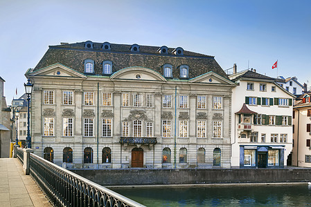 瑞士苏黎世Limmat河岸景观地标观光建筑学历史性城市旅行建筑旅游图片