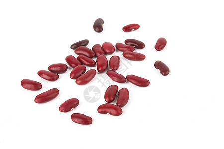 孤立的红豆红色农业饮食种子棕色豆类团体营养宏观白色图片