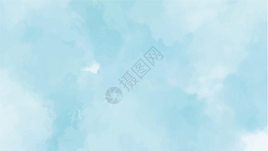 纹理背景和 web 横幅设计的蓝色水彩背景传单艺术日光小册子墙纸绘画墨水海报晴天天气图片