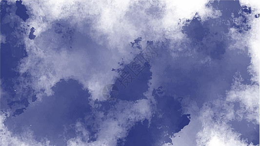 纹理背景和 web 横幅设计的深蓝色水彩背景刷子天空气候墨水插图天气蓝色晴天绘画小册子图片