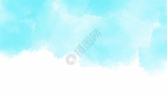 纹理背景和 web 横幅设计的蓝色水彩背景日光墨水艺术墙纸创造力天气气候天空海报插图图片