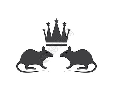 鼠标矢量图标插图设计老鼠宠物尾巴收藏垃圾艺术黑色月球庆典国王图片