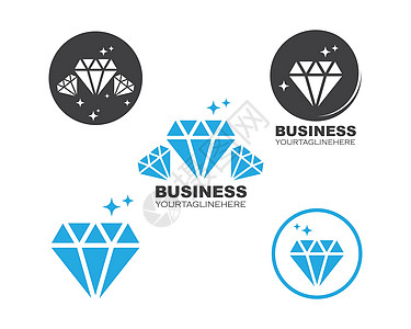 钻石标志矢量 ico礼物插图商业石头宝石标识水晶品牌奢华金子图片
