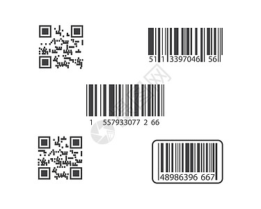 条形码矢量图标插图设计标签条码扫描商业编码数据酒吧数字采样价格图片