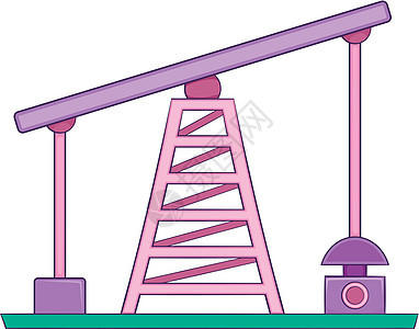 石油钻井平台图标卡通风格图片