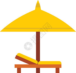 长凳和雨伞图片