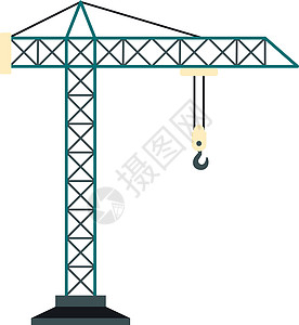 起重机 iconflat 样式网络液压工具技术运输力量建造工业白色商业图片