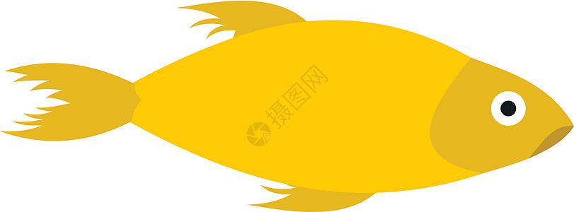 扁平式万向节中的黄色鱼图标背景图片