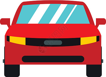 红色汽车 iconflat 样式图片