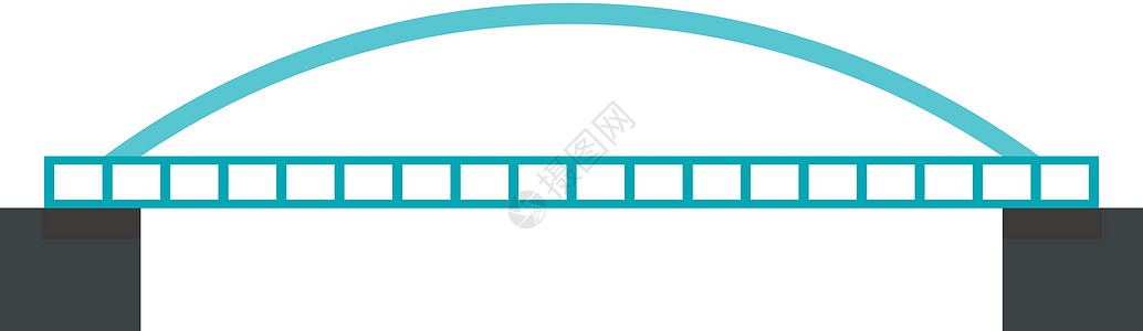 带拱形栏杆的桥旅游插图柱子甲板工程运输地标纪念碑城市通道图片