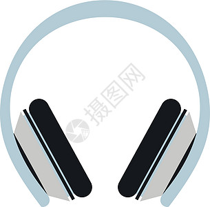 扁平风格的保护耳机图标图片