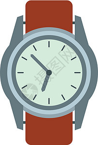 手表与棕色皮革表带 ico图片