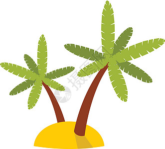 平面样式中的棕榈树图标图片