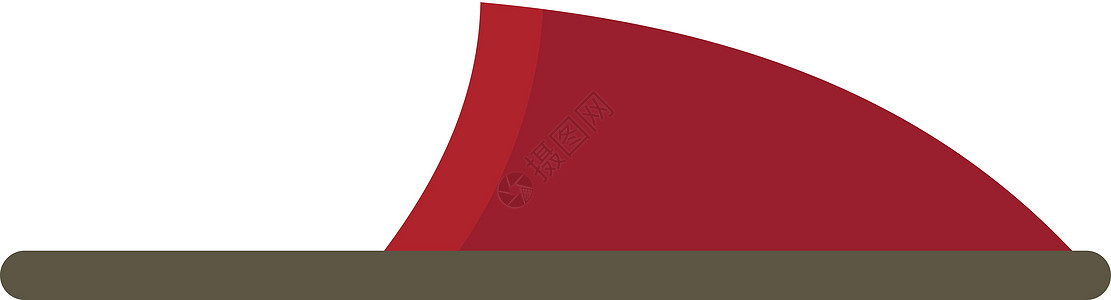 平面样式中的红色拖鞋图标图片