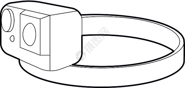用于头部图标轮廓样式的运动相机图片