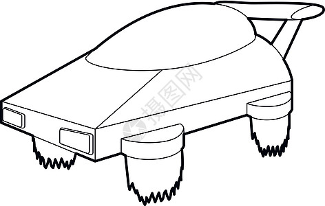 飞行器未来图标大纲样式图片