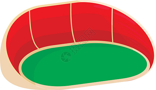 椭圆体育场图标卡通风格图片