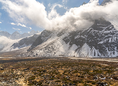 尼泊尔喜马拉雅山塔波切首脑会议山脉全景顶峰地区首脑旅游冰川国家禁忌公园图片