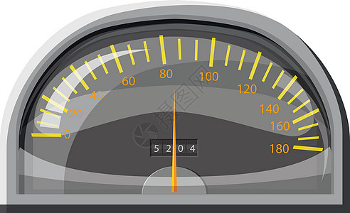 汽车图标卡通风格的车速表图片