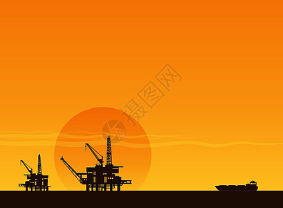 石油井架场景工业工作资源化石萃取油田工厂插图气体图片