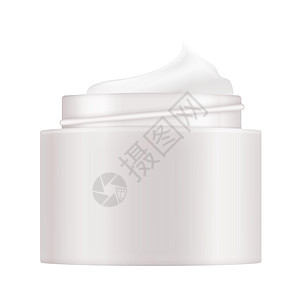 3D 逼真的天然美容化妆品 用于在白色背景下隔离的面部护理  Adsflyer 或杂志背景的时尚化妆品产品设计模板 矢量图 Ep图片