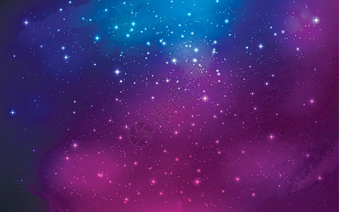 夜晚闪耀的星空背景 它制作图案矢量科学黑色灰尘蓝色星星星云天文学辉光宇宙插图图片