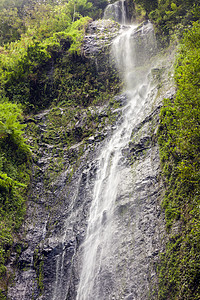 尼加拉瓜奥梅特佩岛圣雷蒙瀑布全景荒野蓝色瀑布旅行地标天际小岛图片