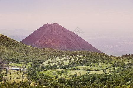 Izalco 火山萨尔瓦多天线全景旅行建筑学地标天际荒野公园天空陨石图片