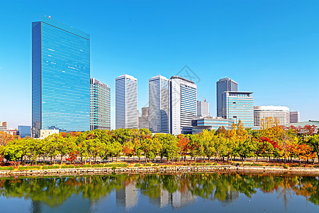 大阪市风景公园天空市中心旅游旅行蓝色观光文化景观城市图片