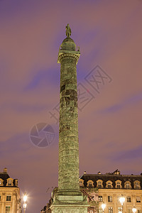 巴黎Vendome专栏旅行天空全景景观城市生活日落柱子纪念碑建筑学蓝色图片
