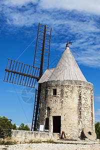 达德穆林风车磨坊城市村庄景观地标蓝色天际旅行历史性图片