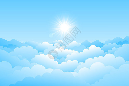 白云矢量与 su 的天空背景图片