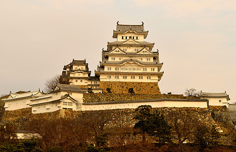 冬季喜木寺城堡的景象旅行城市公园旅游吸引力武士建筑学遗产花园历史图片