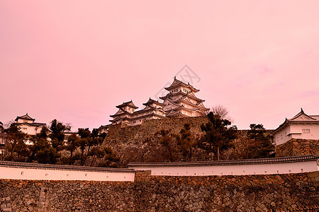 冬季喜木寺城堡的景象观光石头文化建筑地标天空忍者武士历史吸引力图片