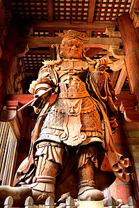 特写了东济寺的一座大Bodhisattva雕像游客神社世界大厅遗产宗教纪念碑文化建筑学旅游图片